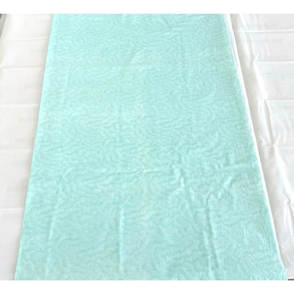 Aqua Tone on Tone Swirl Clouds Quilt Fabric Blender 100% Cotton Remnant 48 x 39W